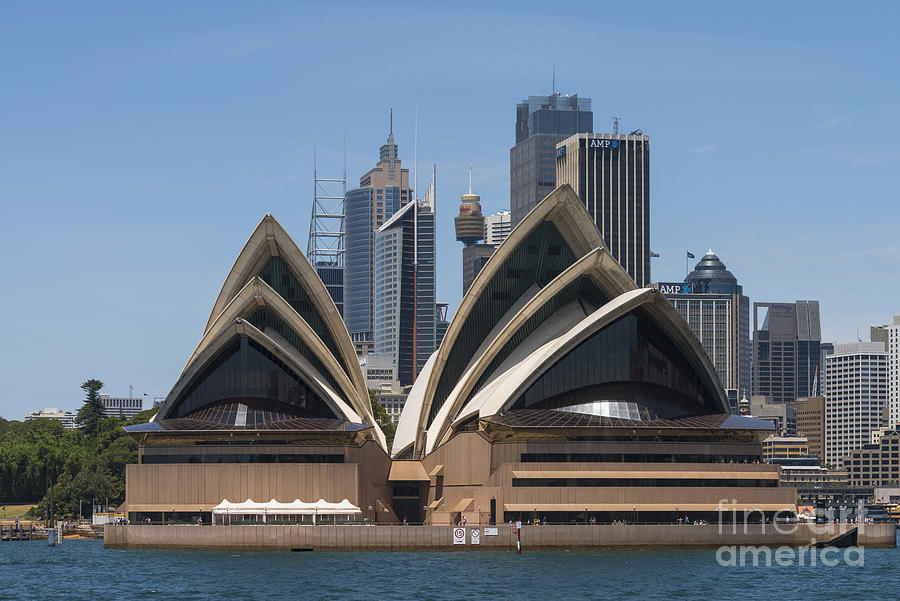 Sydney Oper House with City Background Photograph by Bob Phillips Sydney Oper House with City Background Photograph by Bob Phillips