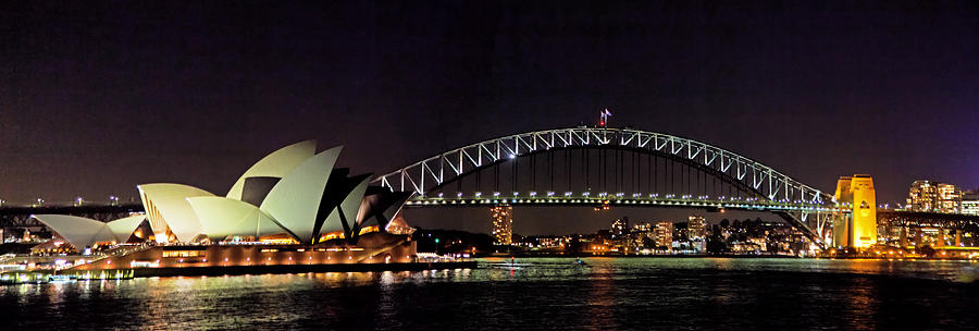 Sydney Opera house and Bridge Photograph by Jack Nevitt