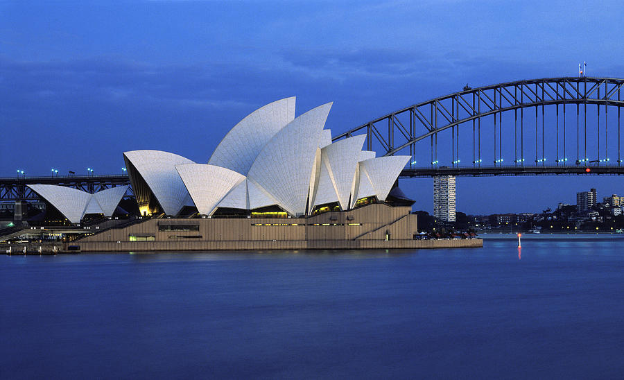 Sydney Opera House And Harbor Bridge Photograph by Phillip Hayson