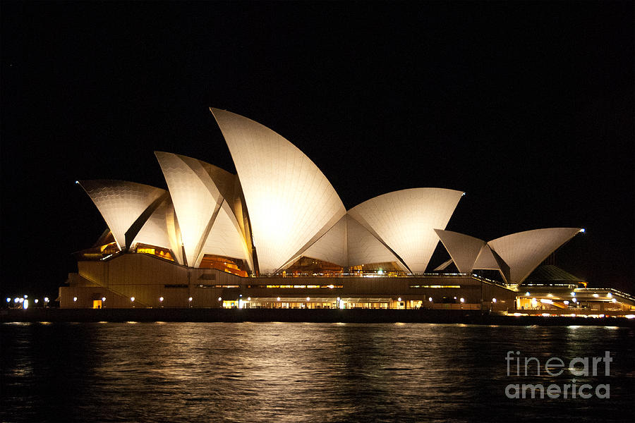 Sydney Opera House at Night Photograph by Bob and Nancy Kendrick