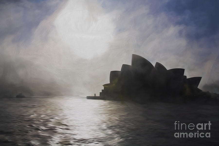 Sydney Opera House Photograph - Sydney Opera House in mist by Sheila Smart Fine Art Photography