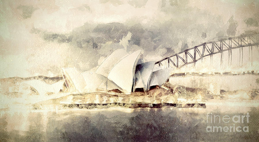 Sydney Opera House Painting by Shanina Conway