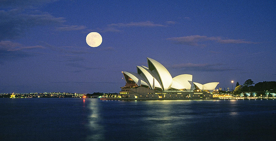 Sydney Opera House At Night Photograph by Buddy Mays