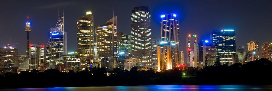 Sydney Skyline At Night Photograph By Cliff C Morris Jr