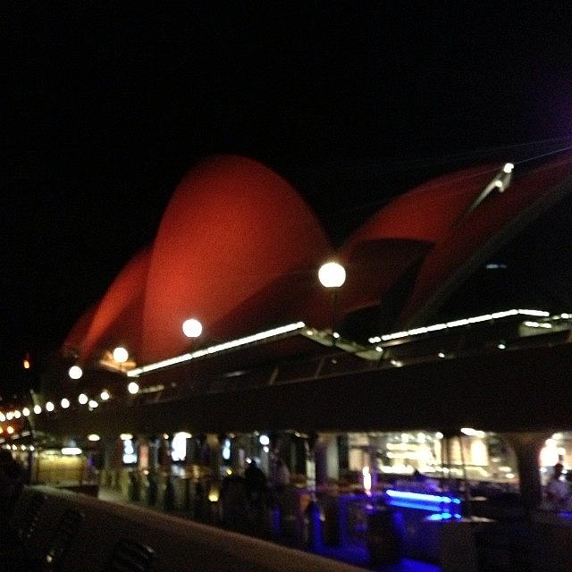 Sydneyoperahouse Photograph - #sydneyoperahouse In Orange For The by Nadia S