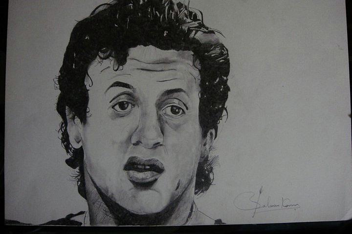 Hollywood Drawing - Sylvester Stallone  by Sarthak Palwankar