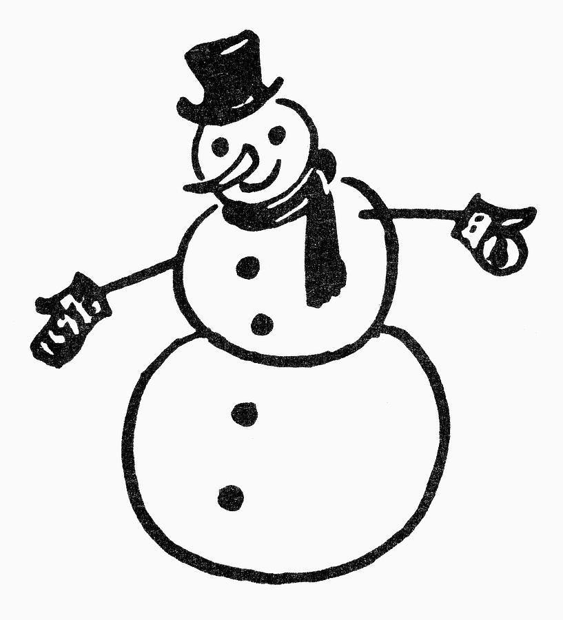 Symbol Snowman Painting by Granger