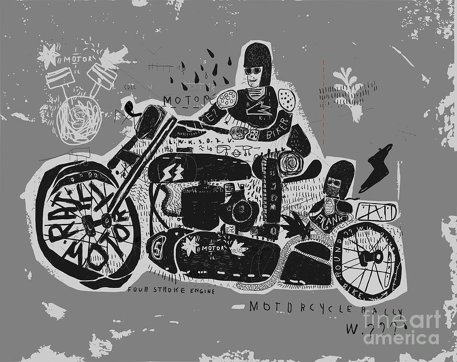 Isolated Digital Art - Symbolic Image Of An Old Racing by Dmitriip Isolated Digital Art - Symbolic Image Of An Old Racing by Dmitriip