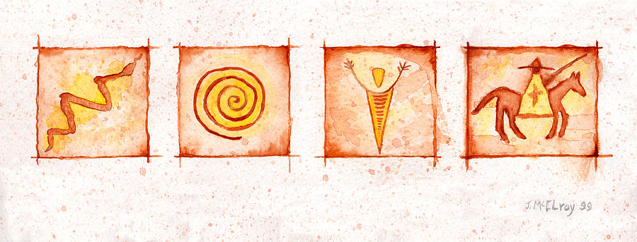 Symbols In Stone Painting By Jerry Mcelroy Pixels