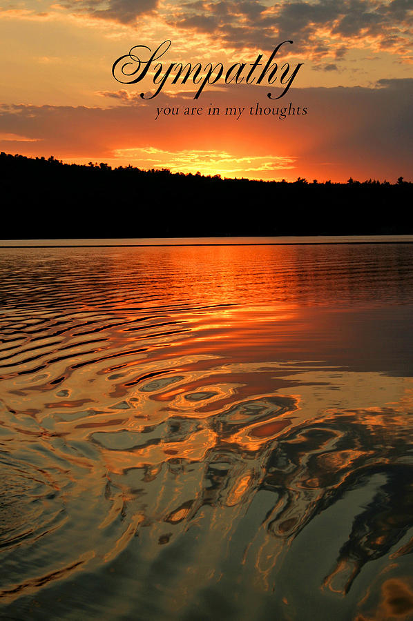 Sunset Photograph - Sympathy Card by Barbara West