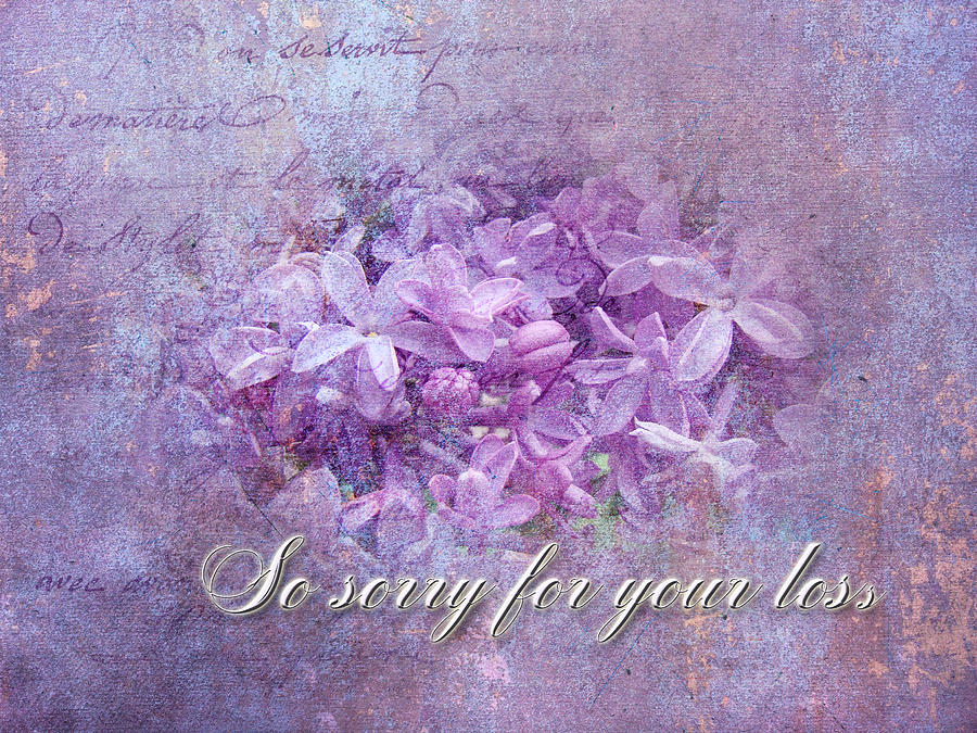 Sympathy Greeting Card - Lilacs Photograph by Carol Senske