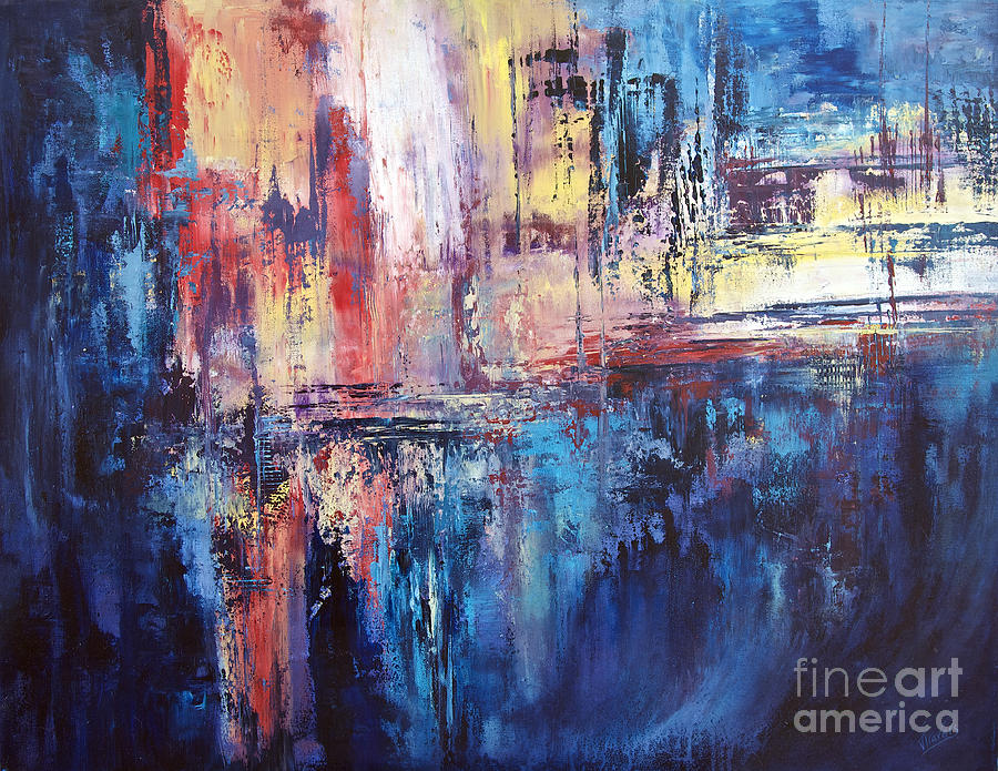 Symphony in Blue Painting by Valerie Travers