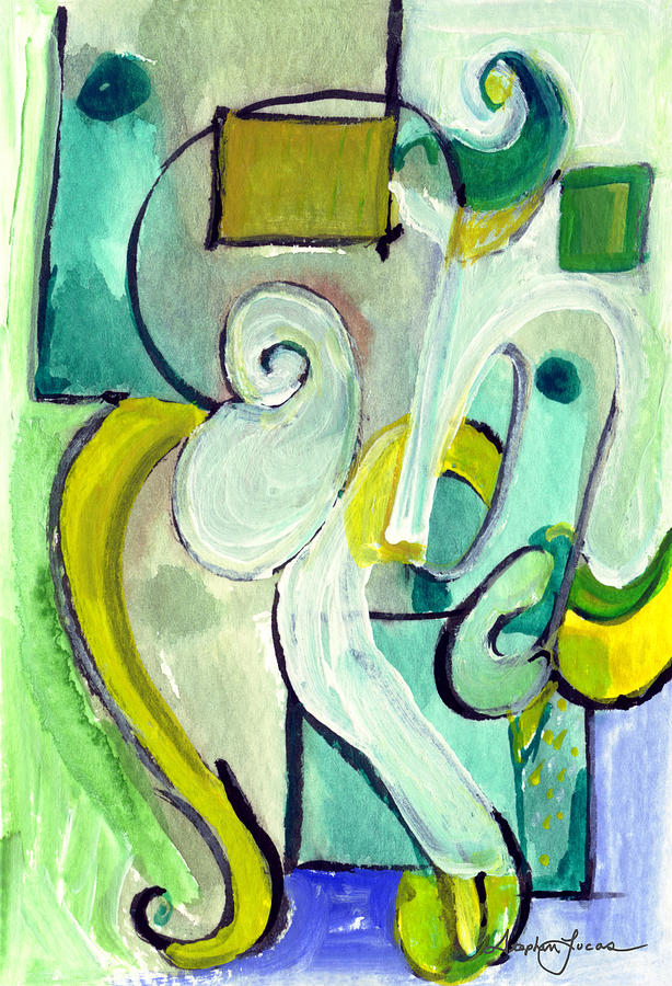 Art For Offices Painting - Symphony in Green by Stephen Lucas