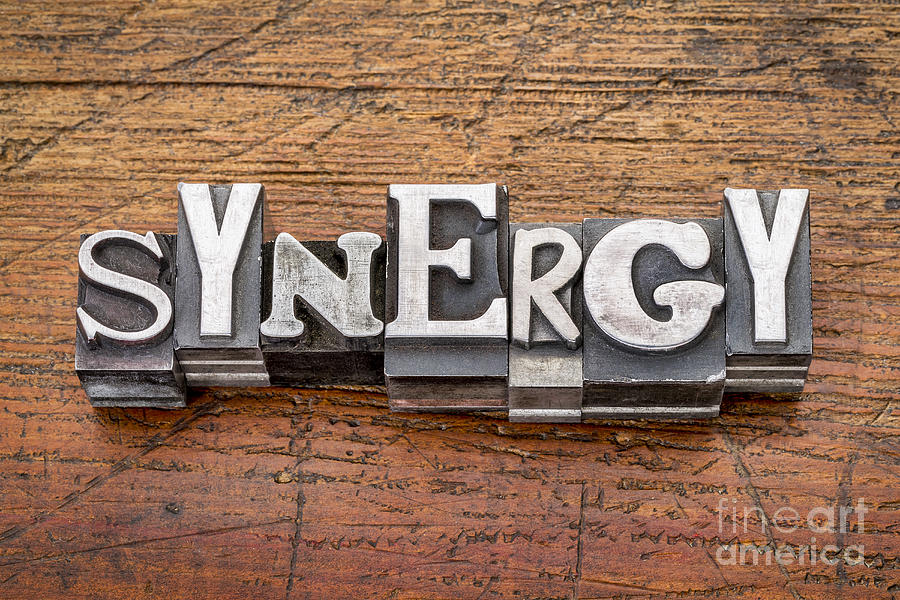 Synergy Word In Metal Type Photograph by Marek Uliasz