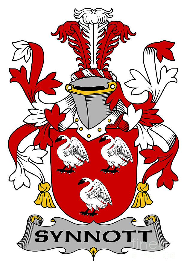 Synnott Digital Art - Synnott Coat of Arms Irish by Heraldry Synnott Digital Art - Synnott Coat of Arms Irish by Heraldry