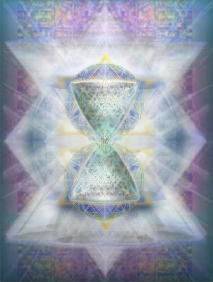 Bridge Digital Art - SyntheSphered Chalice Fifouray Star on Tapestry by Chris Pringer