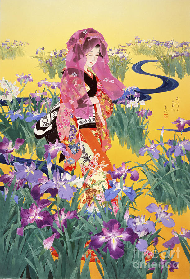 Flower Digital Art - Syoubu by MGL Meiklejohn Graphics Licensing