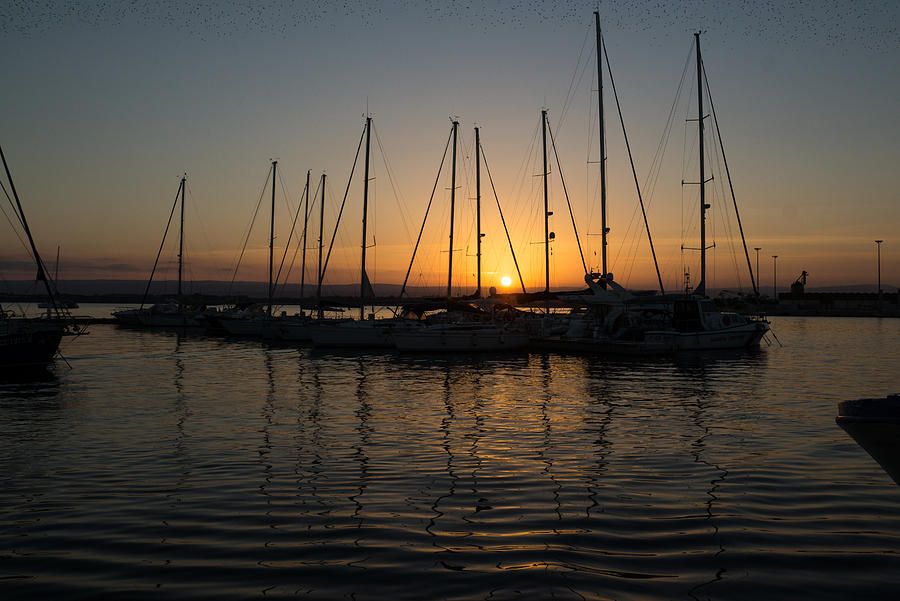 Syracuse Harbor Sunset Photograph by Georgia Mizuleva
