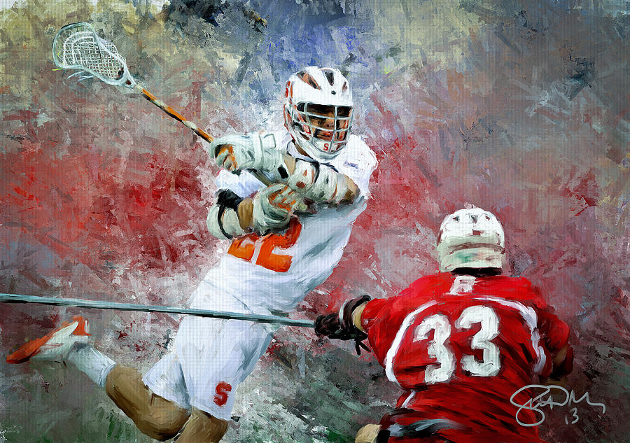 Syracuse Painting - College Lacrosse 5 by Scott Melby