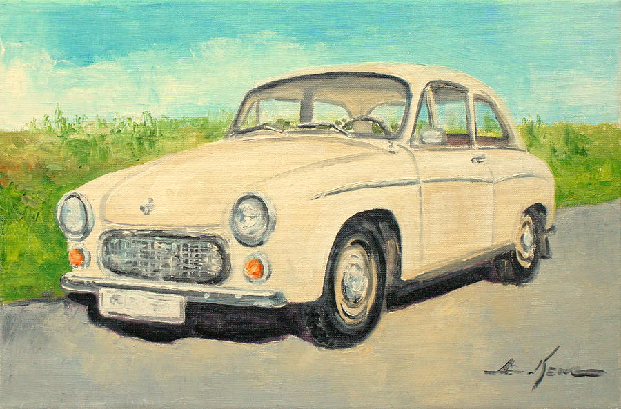 Syrena 105 - polish car Painting by Luke Karcz