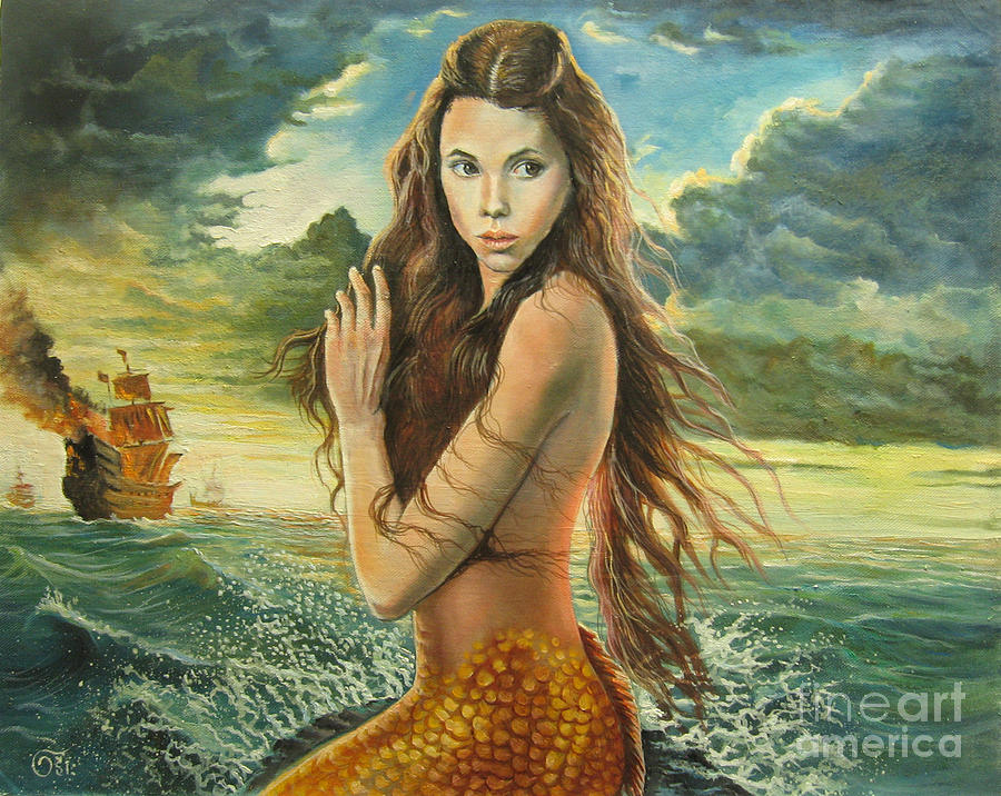 Pirates Of The Caribbean Painting - Syrena from Pirates of the Caribbean by Osi