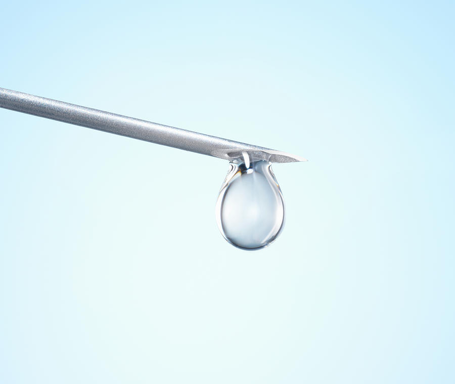 Syringe Needle With Droplet, Close Up Photograph by Stuart Minzey