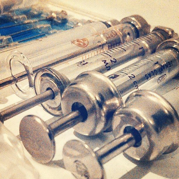 Vintage Photograph - Syringes by Rachel Waters
