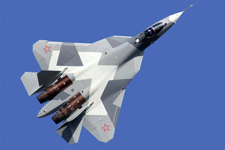 T-50 Pak-fa 051 Blue Fifth Generation Photograph by Artyom Anikeev ...