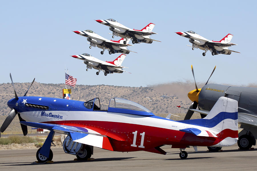 Falcon Photograph - Miss America and the T-Birds by Rick Pisio