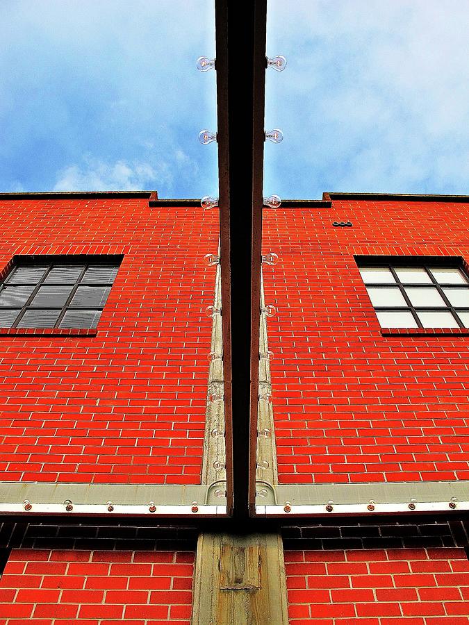 Lites Dark Window White Window Red Brick Photograph by John King I I I
