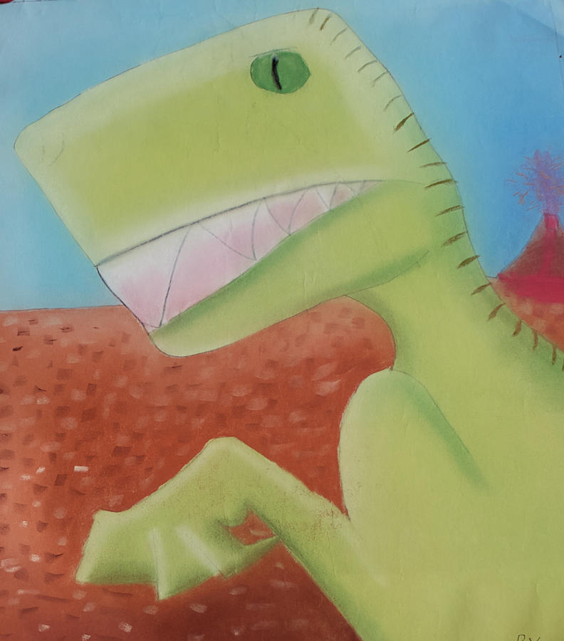 Dinosaur Pastel - DinoArt Reptillian  by Joshua Maddison