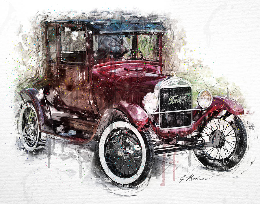 The 1926 Ford Model T Digital Art by Gary Bodnar - Pixels