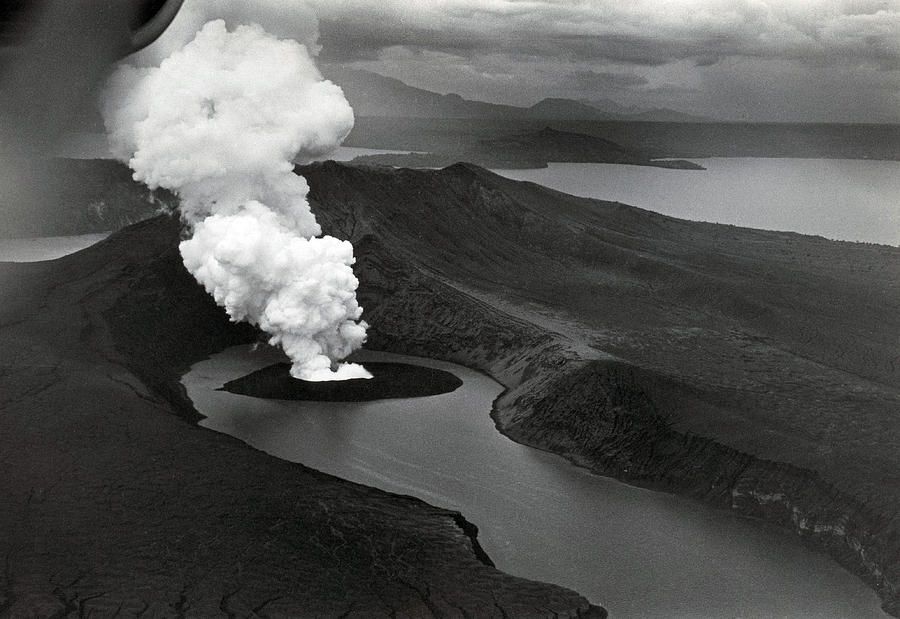 Taal Volcano Erupting Photograph by Josephus Daniels
