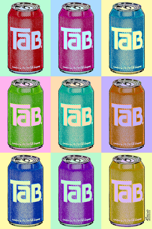 Tab Ode To Andy Warhol Repeat Painting by Tony Rubino