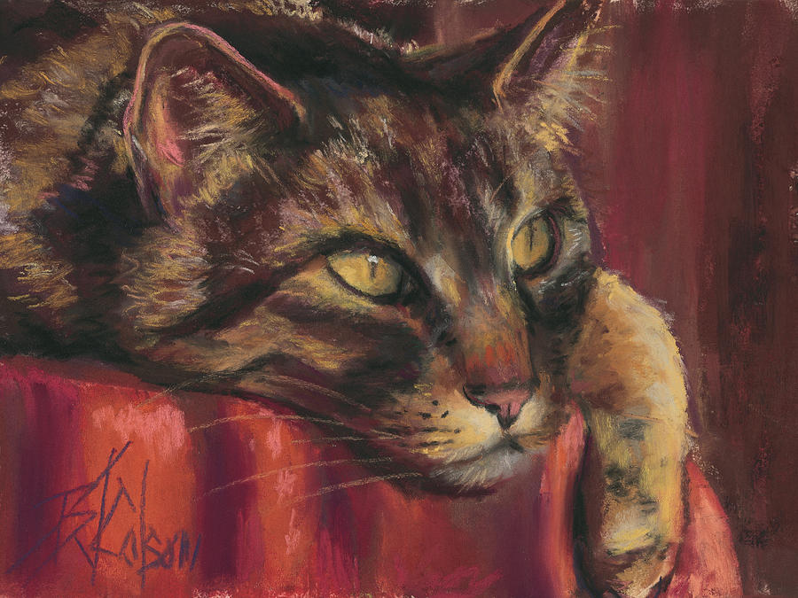 Tabby Nap Painting by Billie Colson