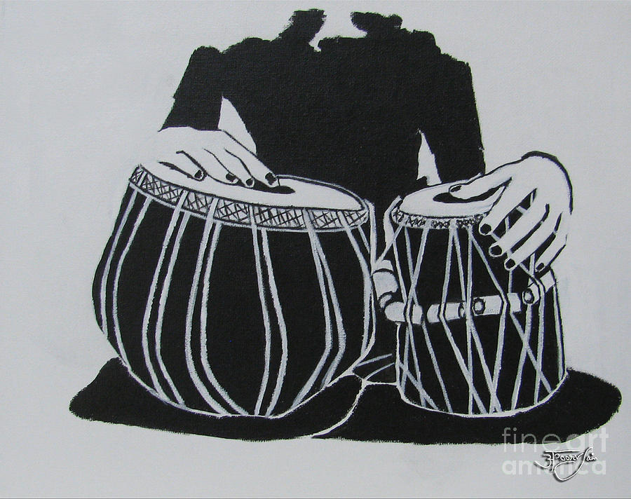 tabla ] drum / grayscale images | Music drawings, Girly art illustrations,  Music painting