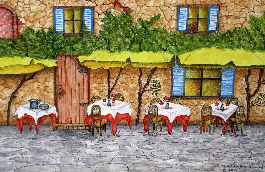Table for Three Painting by Ashley Goforth
