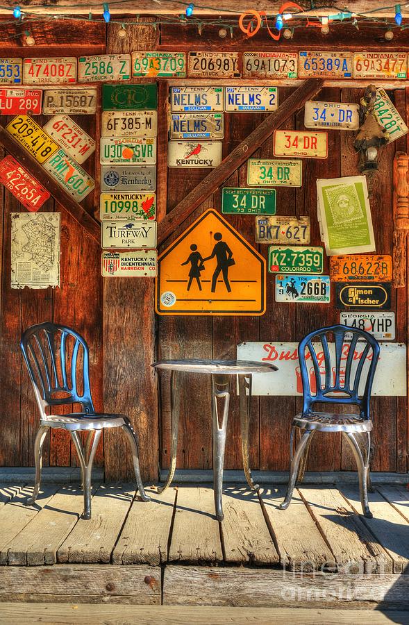 Sign Photograph - Table For Two by Mel Steinhauer