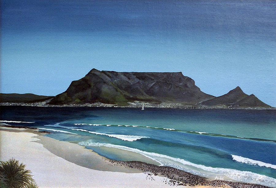 Pebbles Painting - Table Mountain by Imprinta Art