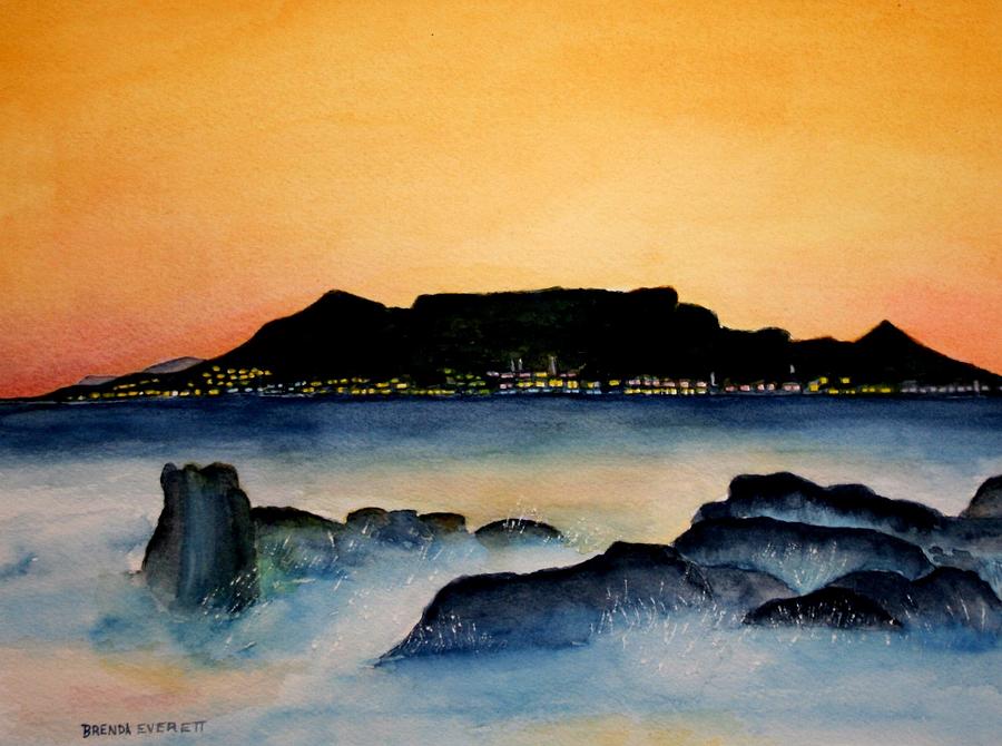 Nature Painting - Table Mountain by Brenda Everett