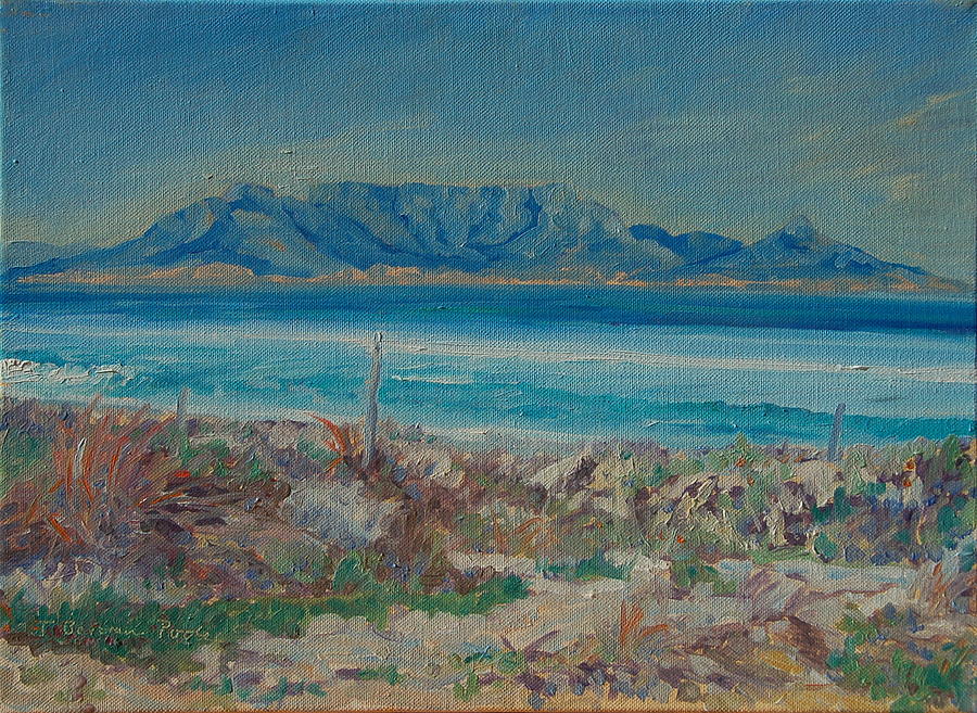 Table Mountain Cape Town Painting by Thomas Bertram POOLE