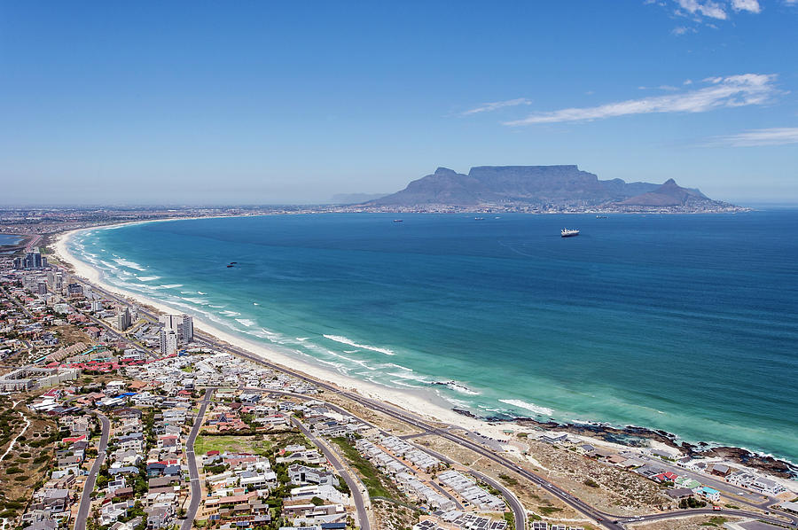 Table Mountain Lies In The Distance Of Photograph by Peter Chadwick Table Mountain Lies In The Distance Of Photograph by Peter Chadwick