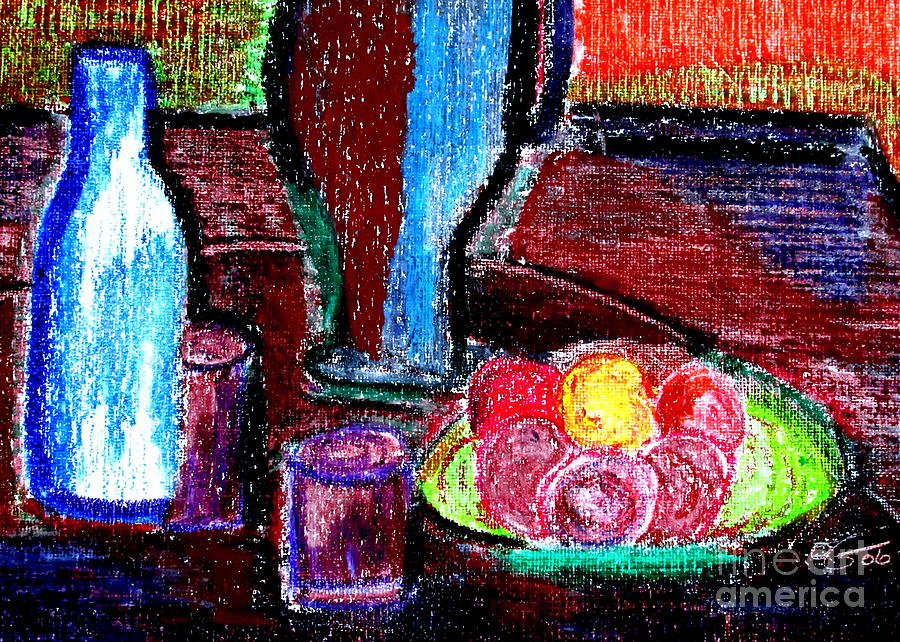 Table on rue Cadet Pastel by Bill OConnor