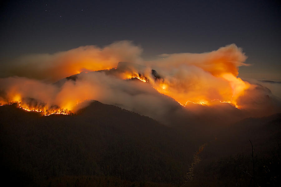 Table Rock Fire  Photograph by Mark Steven Houser