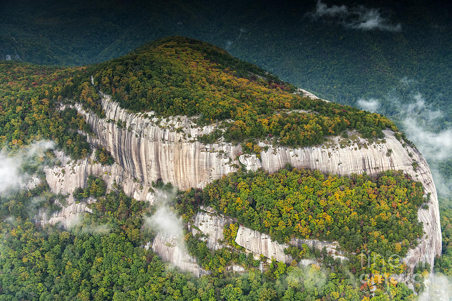 Table Rock Moutain in Table Rock State Park Aerial Photo Photograph by David Oppenheimer