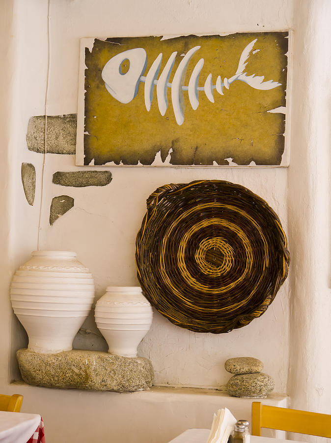 Tableau in Cafe in Mykonos Photograph by Brenda Kean