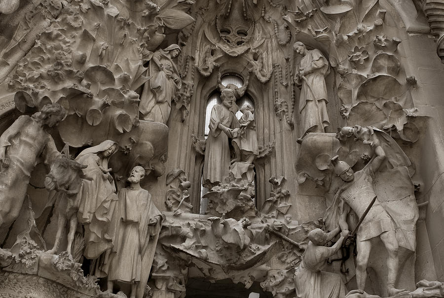 Tableau of the Sagrada Familia Photograph by Lorraine Devon Wilke