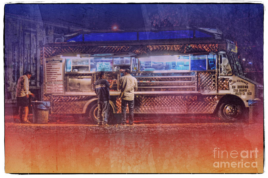 Taco Truck at Midnight Photograph by Norma Warden