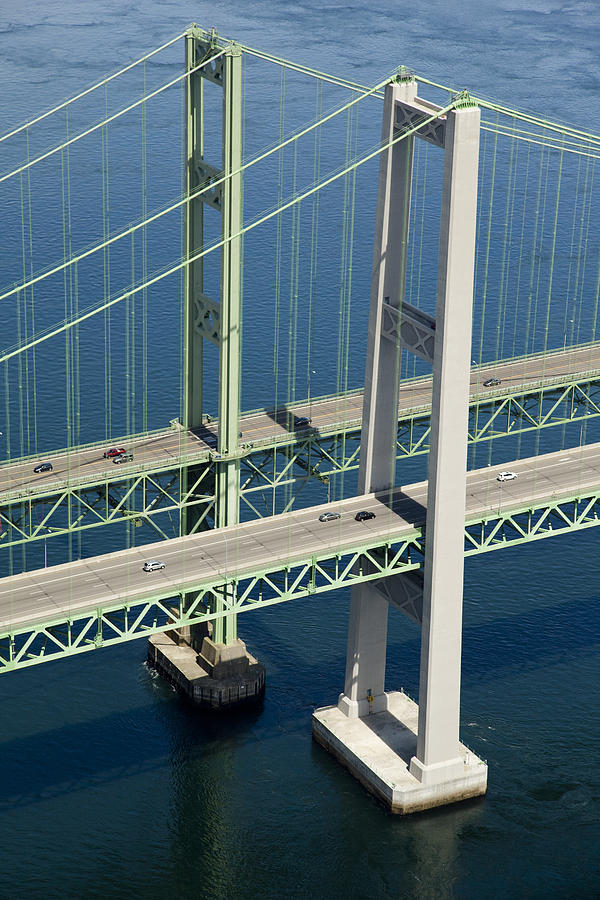 Tacoma Photograph - Tacoma Narrows Bridge, Tacoma by Andrew Buchanan/SLP