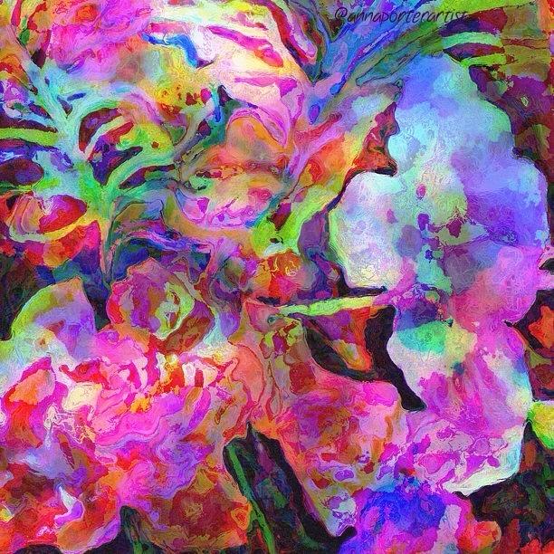 Flower Photograph - Tahitian Jungle, Mixed Media by Anna Porter